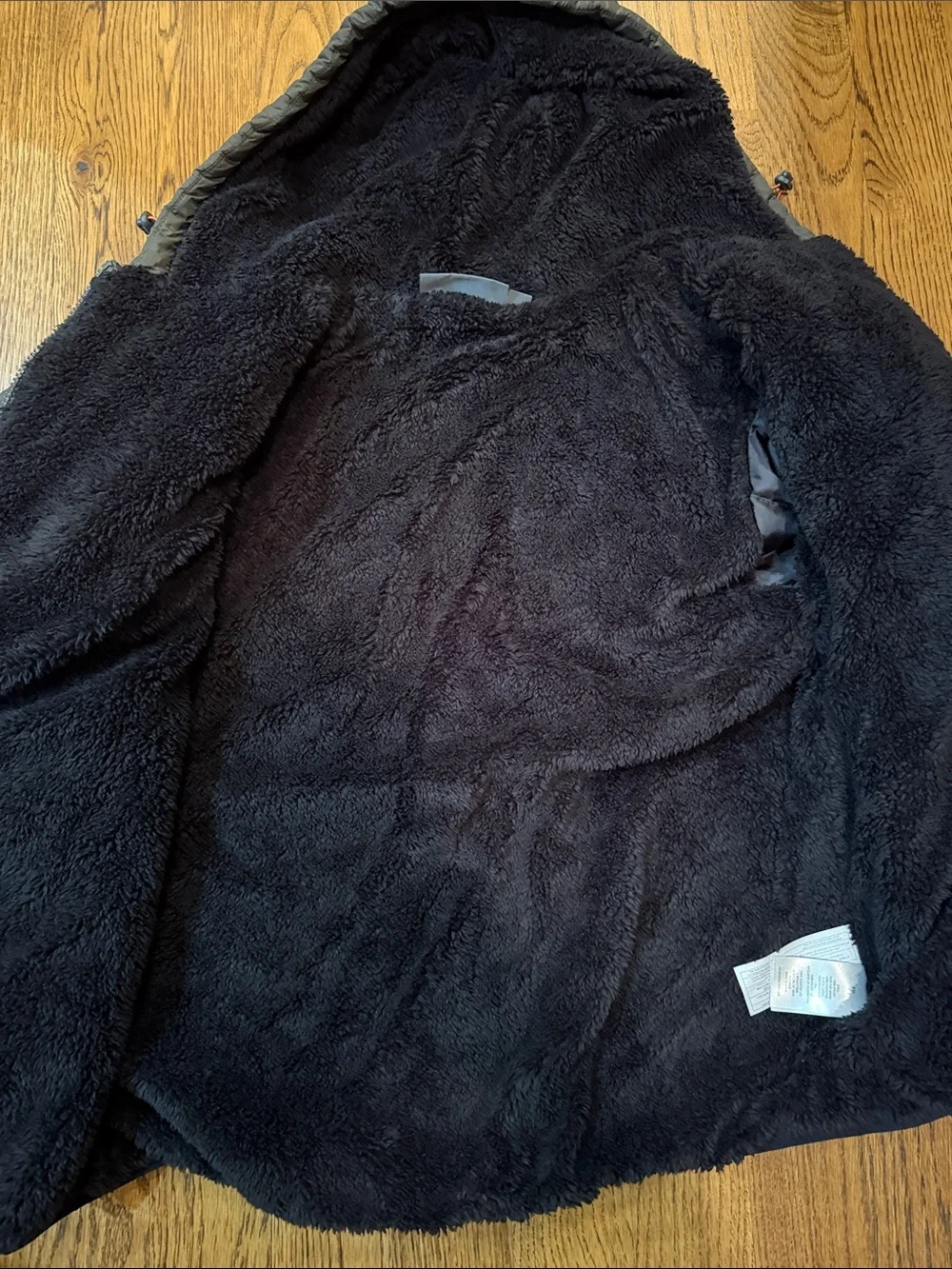 Free Country Olive Quilted Hooded Jacket with Black Lining